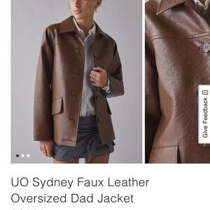 NWT Urban Outfitters Sydney Faux Leather Jacket